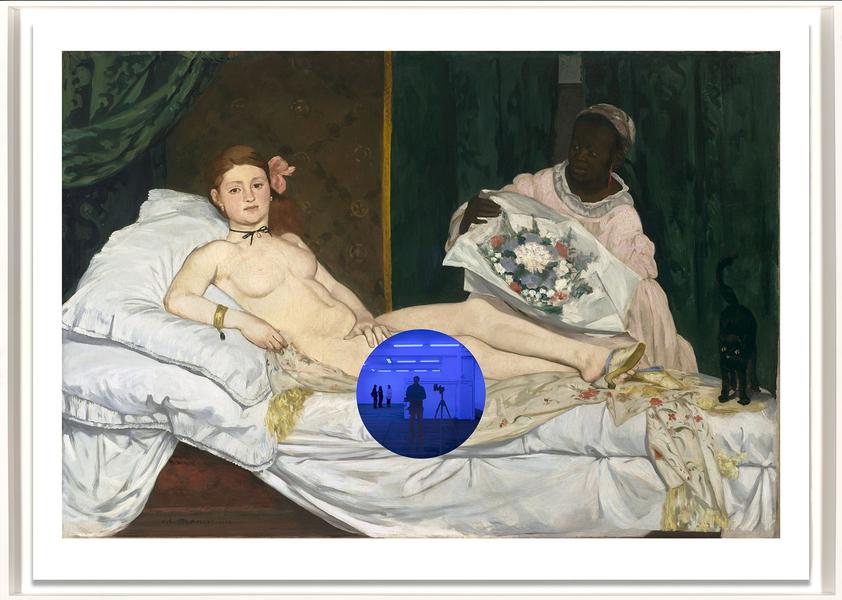 Gazing Ball (Manet Olympia), 2017