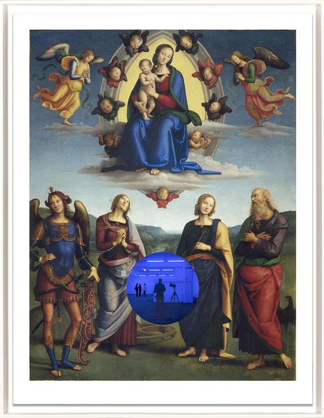 Gazing Ball (Perugino Madonna and Child with Four Saints), 2017