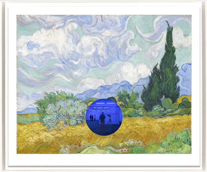 Gazing Ball (van Gogh Wheatfield with Cypresses), 2018