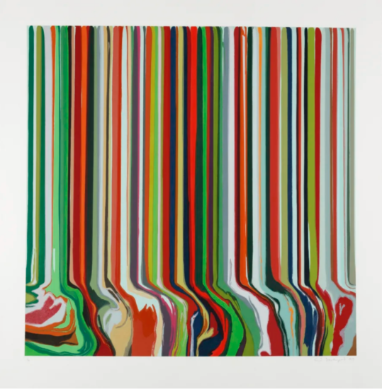 Ian Davenport Spring, 2019  Etching, 45 1/4 x 44 3/8 in.