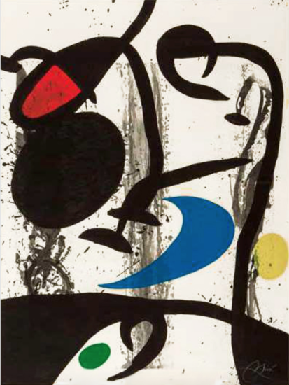 Joan Miro Grand Triptyque Noir