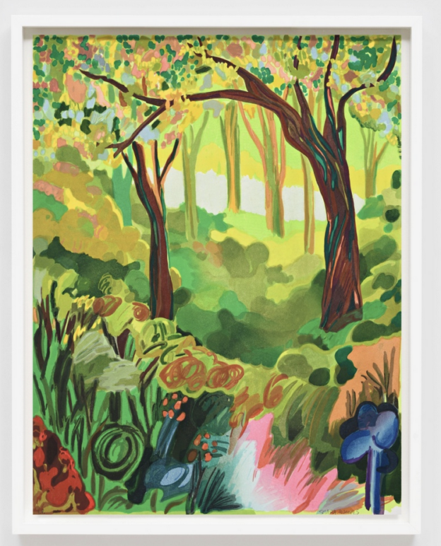 Shara Hughes Right This Way, 2025 Japanese woodcut Ukiyo-e style